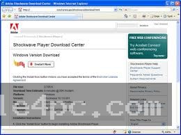 The legacy Adobe Shockwave Player installer setup window showing plugin registration for 32-bit Windows web browsers.