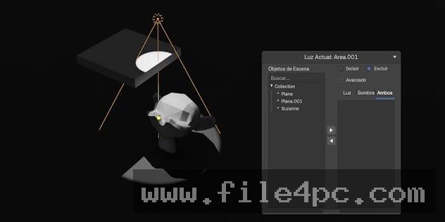 The Scrim and Gobo preview panel showcasing custom studio softbox falloff controls and shadow stencil projections.