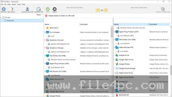 File Analysis Tree preview window showing pending file modifications, additions, and conflict resolution options before execution.