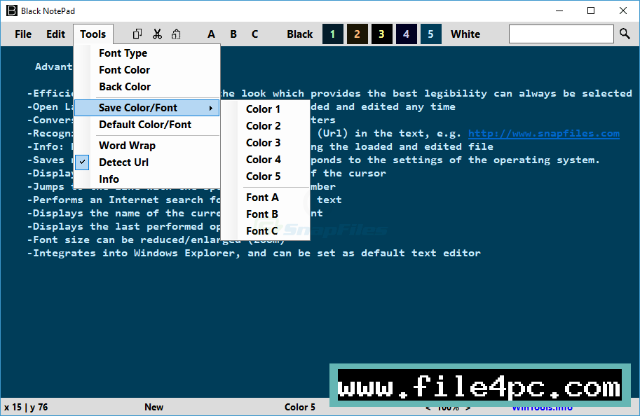 Clean, distraction-free writing space for plain text files.