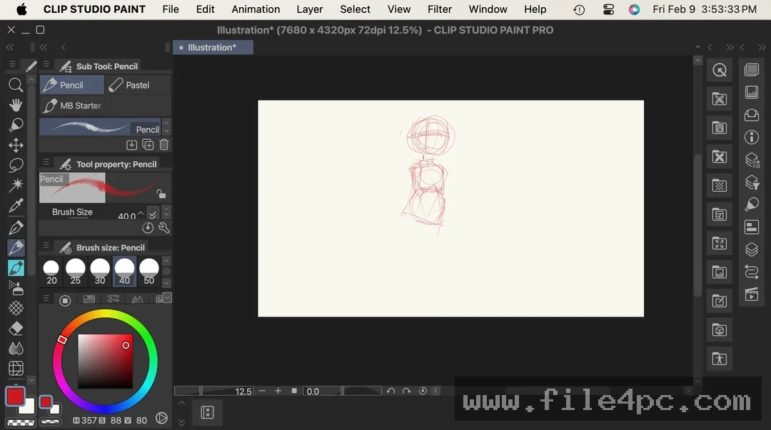 The page manager interface displaying sequential thumbnail previews for organizing comic books and graphic novels.