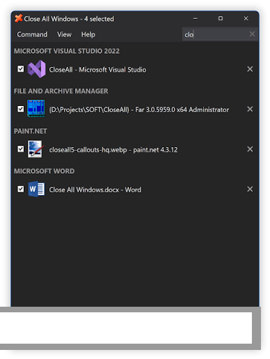 The taskbar or system tray placement providing quick, one-click access to clear the active desktop workspace.