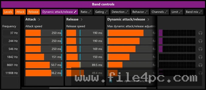 The main Thimeo Relay workspace displaying active sound card input monitoring meters and signal trigger levels.