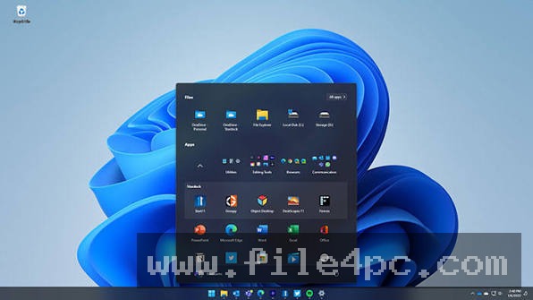The main Stardock Start11 configuration interface displaying available Start menu layout options and visual style controls.